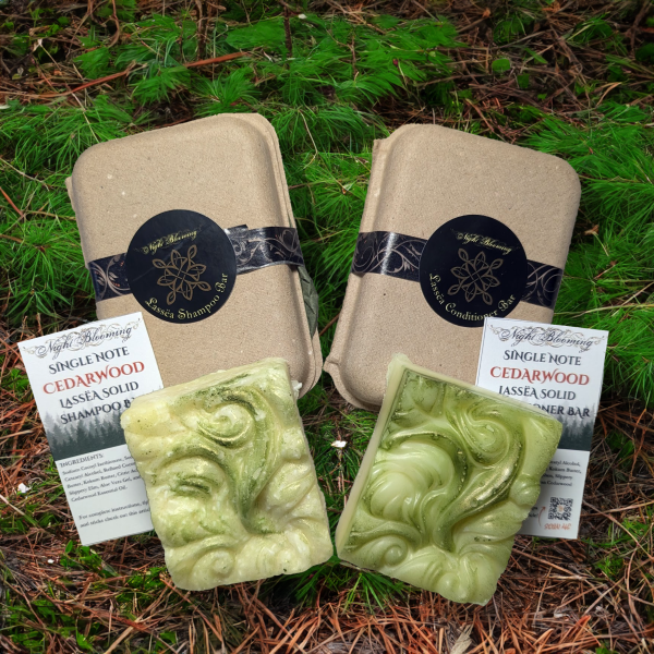 Single Note Himalayan Cedarwood Lassëa Solid Shampoo & Conditioner Bars