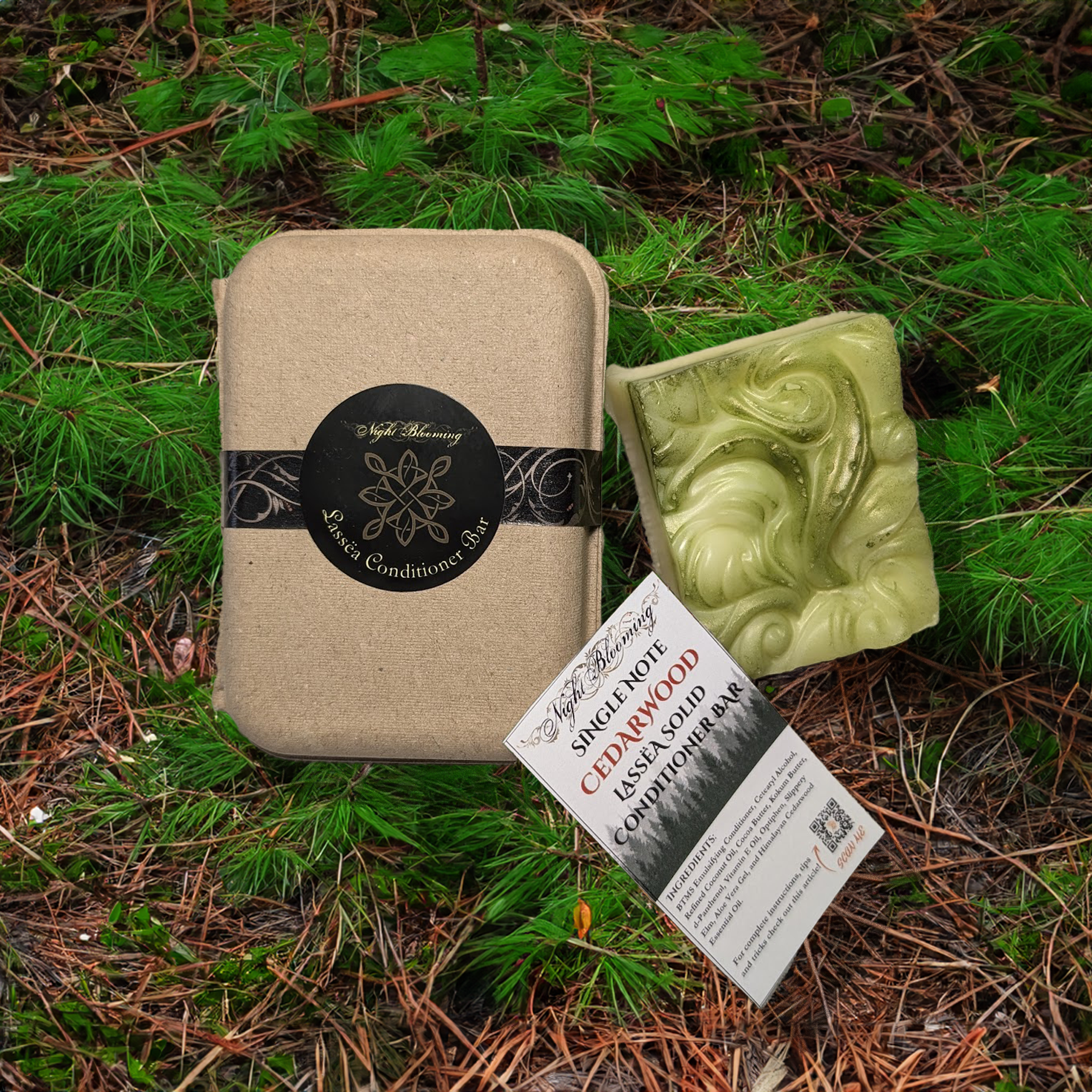 Single Note Himalayan Cedarwood Lassëa Solid Shampoo & Conditioner Bars - Image 4