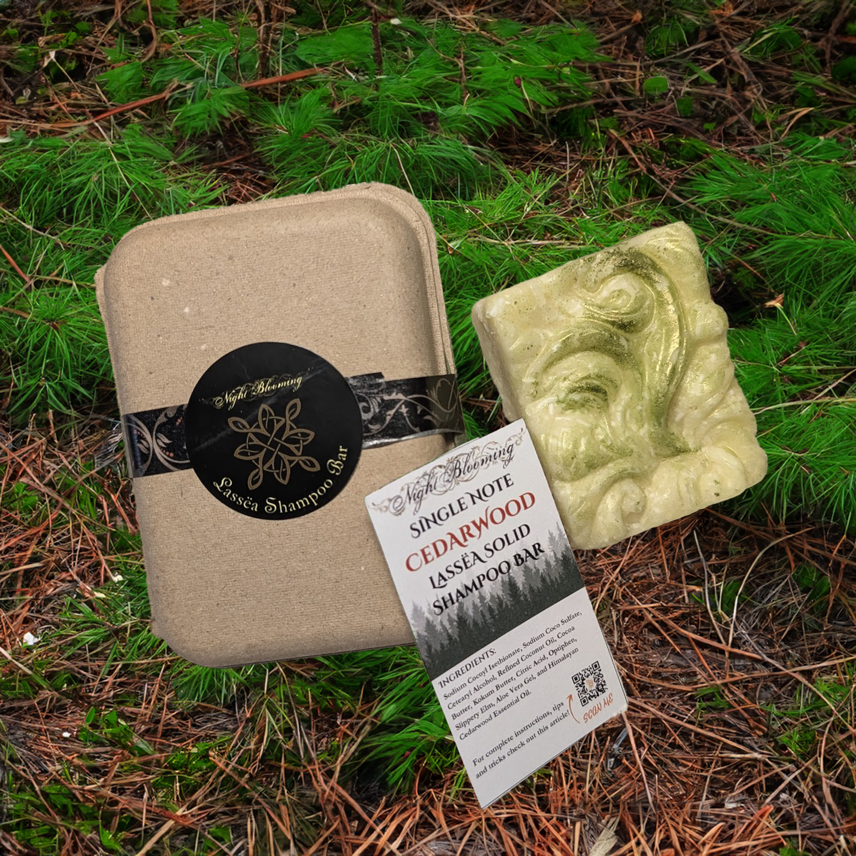 Single Note Himalayan Cedarwood Lassëa Solid Shampoo & Conditioner Bars - Image 3